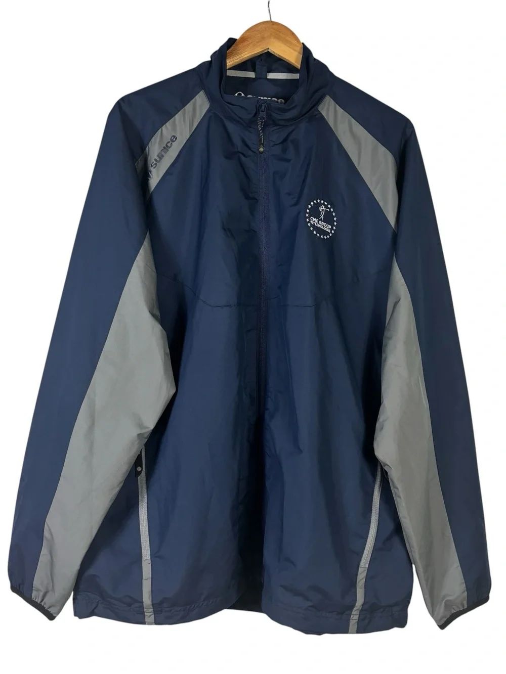 Sunice Sport X20ct Blue Grey Golf Windbreaker Jacket CME Group Men's XL